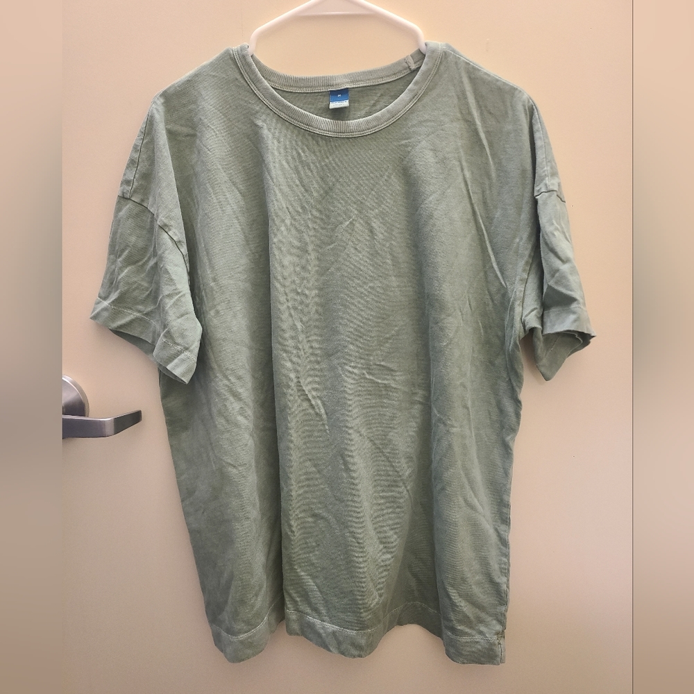 Green Tunic Length T Shirt